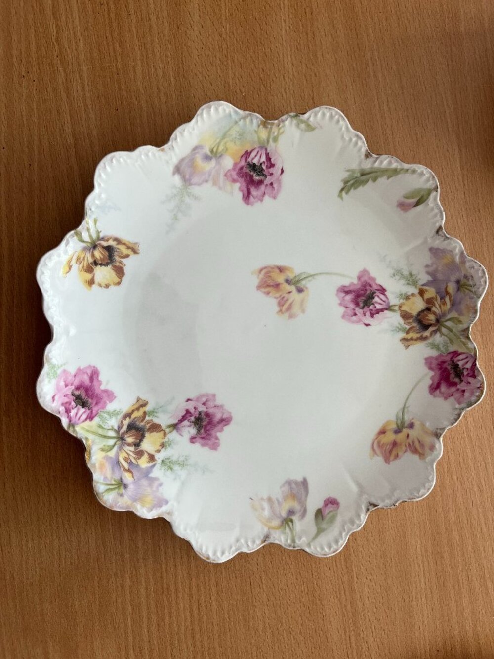 Vintage Rosenthal R.C Malmaison Bavaria Scalloped Edge Plate 9.75" floral